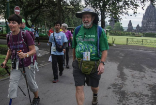 Tourists Participate in the 9th Jogja International Heritage Walk